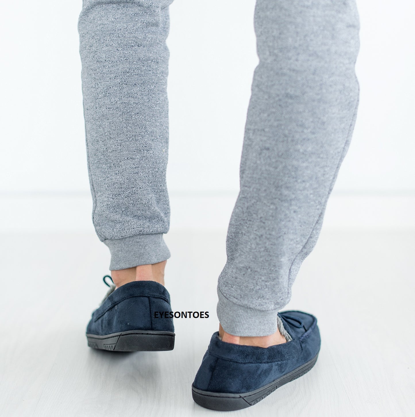 Men’s Fleece-Lined Moccasin Slippers – Warm Winter House Shoes with Hard Sole, UK Sizes